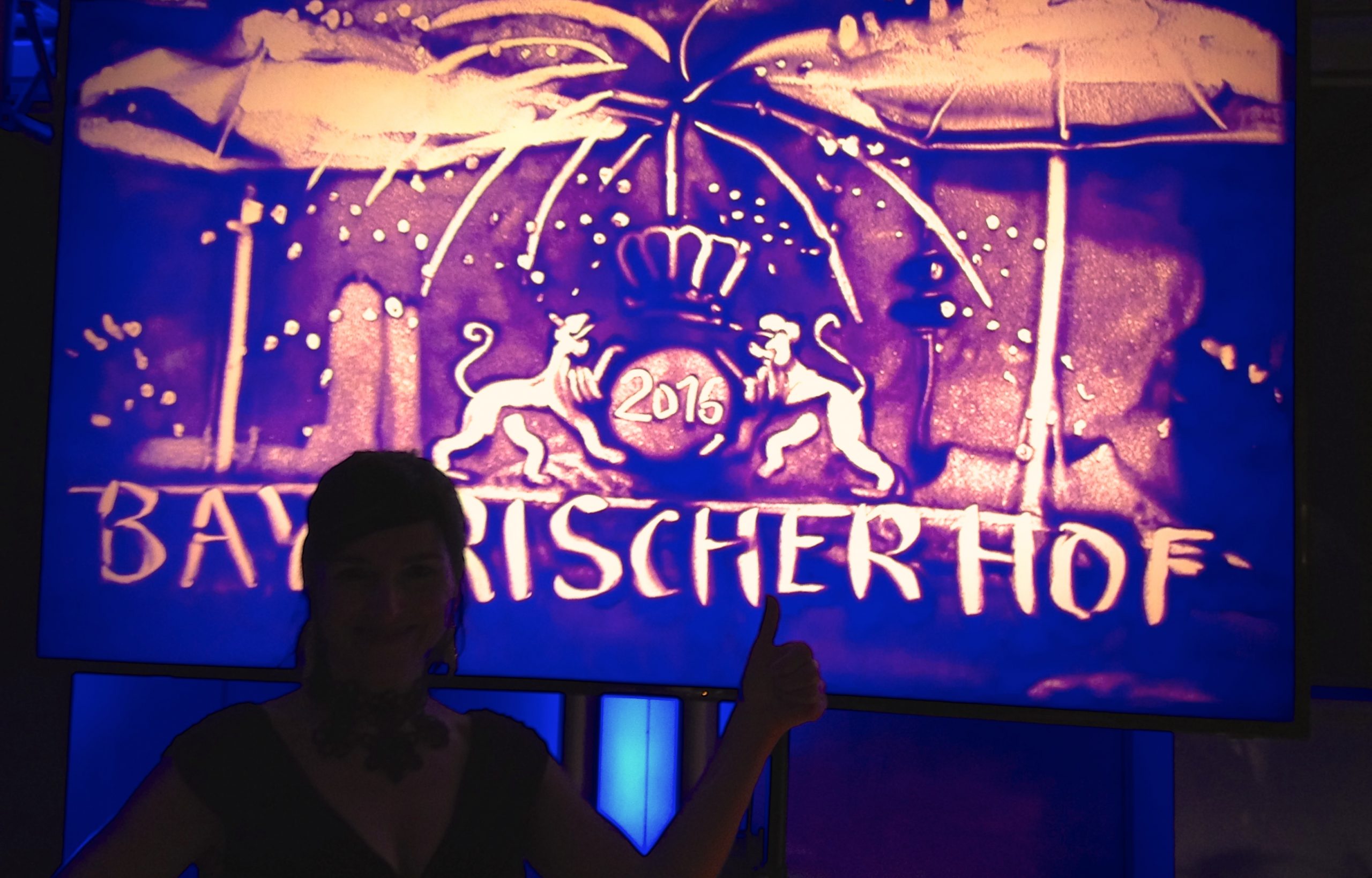 Sandmalerei Show für das Hotel Bayerischer Hof