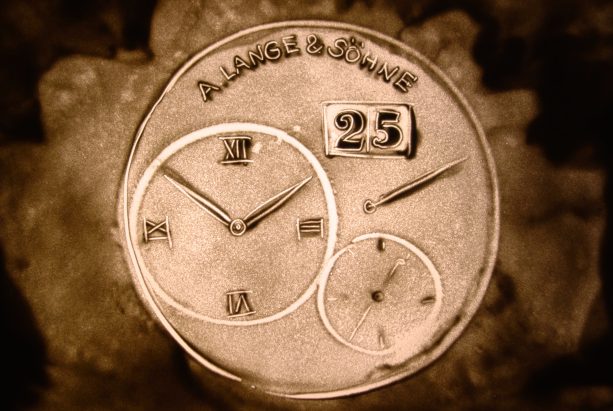Sandbild einer A. Lange & Söhne Uhr