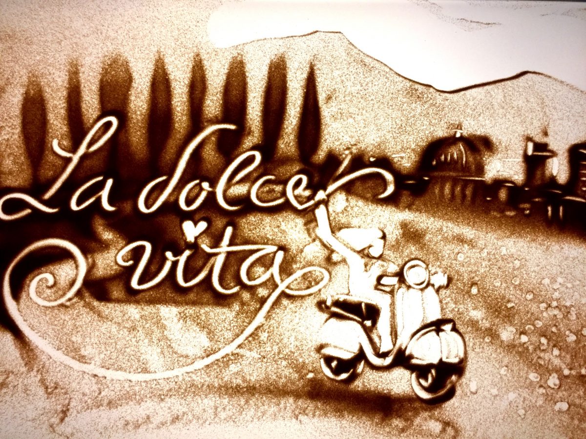 La dolce vita - Sandmalerei Frauke Menger